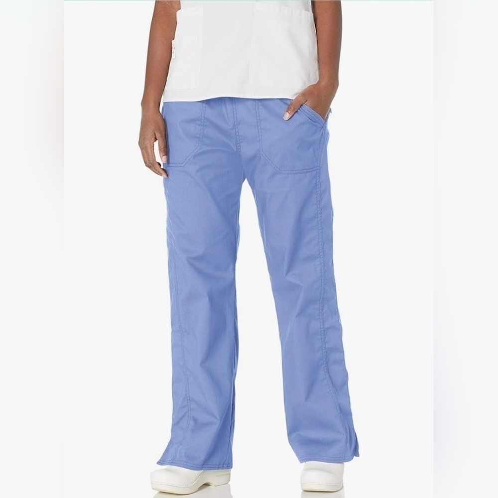 NWOT, Dickies EDS Signature Scrub Pants, Low Rise, Straight Leg Drawstring, Pink - Picture 3 of 14